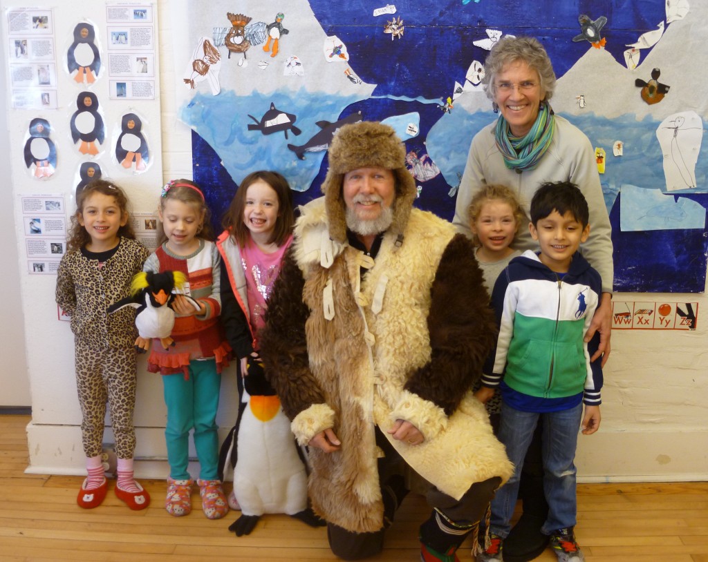 Sally Eagle and Dan Mead visit kindergarten