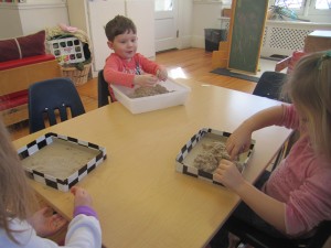 playing with "Connecticut" sand