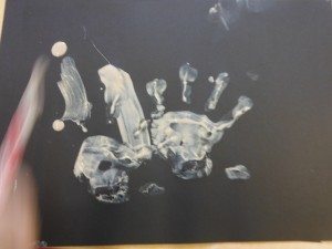 Hand print.