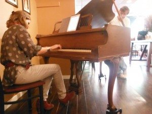 Yulia playing piano for us.