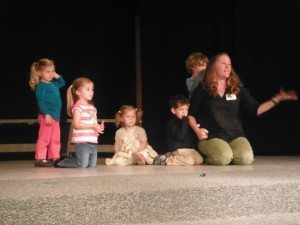 Singing about fish for Grandparents' Day.