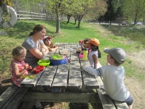 snack at the pond